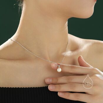 Genuine Freshwater Pearl Pendant Necklace, 2 of 11