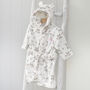 Personalised Bunny Print Dressing Gown With Ears, thumbnail 5 of 9