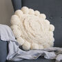 Textured Round Pompom Cushion, thumbnail 2 of 8