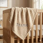 Personalised Mustard Honeycomb Baby Blanket, thumbnail 7 of 12