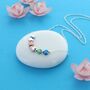 Little Rainbow Heart Bead Necklace, thumbnail 1 of 2