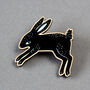 Black Rabbit Brooch, thumbnail 4 of 6