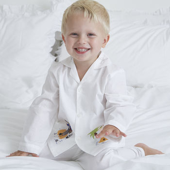 Boy's Personalised Pirate Cotton Pyjamas, 5 of 6
