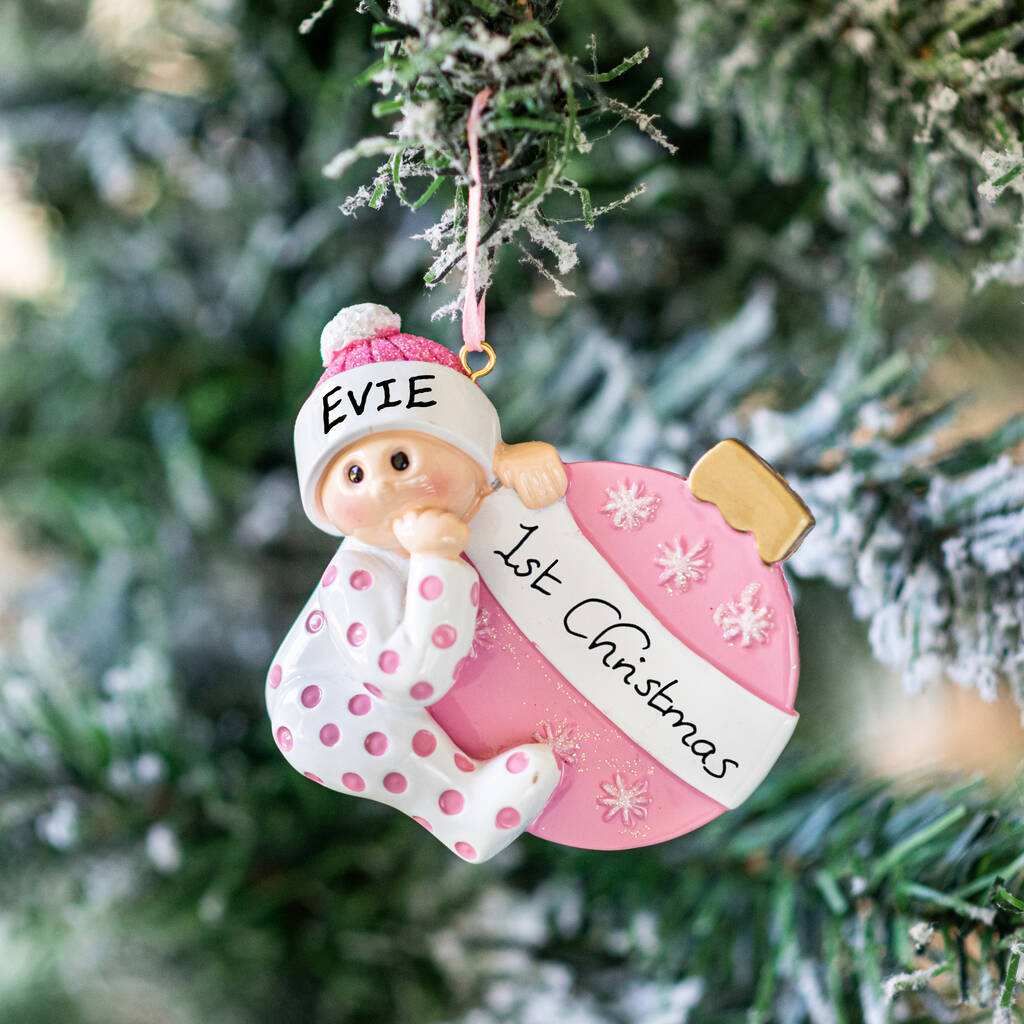 Personalised Baby's First Christmas Bauble Decoration By The Letteroom