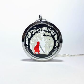 Red Riding Hood Large Papercut Pendant, 4 of 12