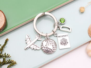 Personalised Travel Keyring Travel Bag Charm, 3 of 11
