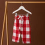 Personalised Checked Children's Christmas Pyjamas, thumbnail 2 of 5
