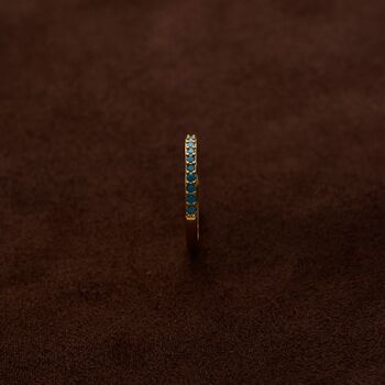 Gold Multiple Stone Band Ring, Personalised Rings, 4 of 6