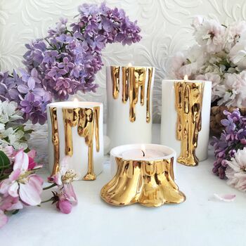 Candle Holder With Dripping Gold, 4 of 12