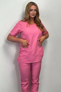 Natasha Classic Scrub Top Uniform Workwear, 5 of 6