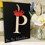 Personalised Valentines Wooden Letter Card King Crown, thumbnail 6 of 6