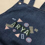 Personalised Name Embroidered Baby Dungarees, thumbnail 9 of 12