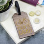 Personalised Wooden Bike Luggage Tag Gift For Him, thumbnail 1 of 2