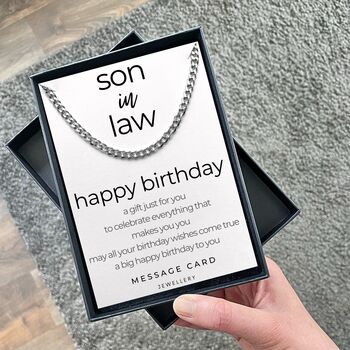 Curb Chain Birthday Wishes For Son In Law, 5 of 6