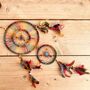 Large Double Rainbow Colours Hemp Dream Catcher, thumbnail 7 of 10
