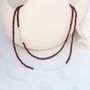 Garnet And Sterling Silver Long Necklace, thumbnail 5 of 10