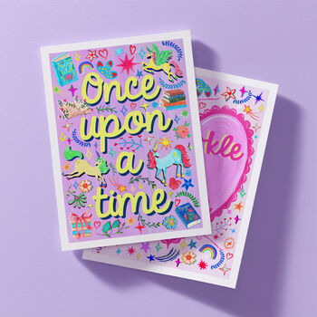 Lilac Unicorn Flower Print Set, 6 of 12