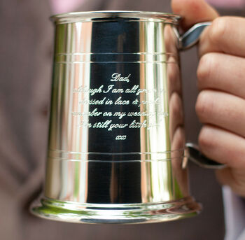 Personalised Tankard With Engraved Glass Base And Sides, 5 of 12