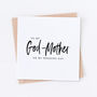 God Mother Wedding Bridal Card, thumbnail 1 of 5