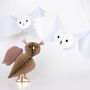 Honeycomb Owls Decorations, Pack Of Three, thumbnail 1 of 4