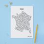 Hand Drawn France Map Art Print, thumbnail 1 of 2