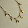 Gold Sunburst Name Necklace, thumbnail 5 of 9