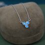 Sterling Silver Tiny Opal Trio Pendant Necklace, thumbnail 12 of 12
