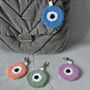 Evil Eye Punch Needle Keychain And Bag Tag, thumbnail 1 of 7