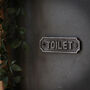 Cast Iron Toilet Door Sign, thumbnail 1 of 2