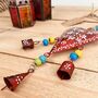Hand Painted Red Heart Wind Chime Bell With Beads, thumbnail 5 of 10