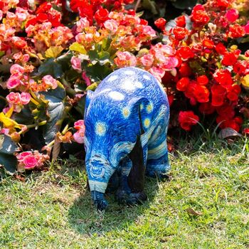 Starry Night Limited Hand Decorated Elephant Statue, 9 of 10