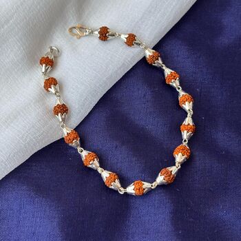 Sterling Silver Rudraksha Hindu Unsex Bracelet, 3 of 6