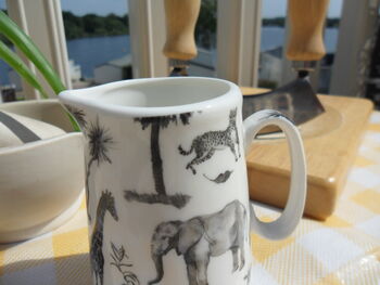 Cream Jug In Black Safari Design, 3 of 8
