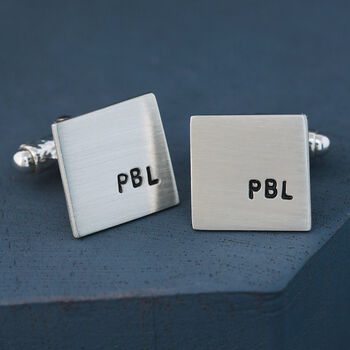 Handmade Sterling Silver Personalised Cufflinks, 4 of 12