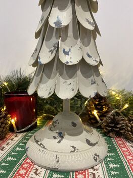 Distressed Metal Christmas Tree Ornament, 8 of 10