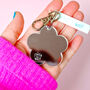 Pink And Purple, Leopard Print Mirror Keyring, thumbnail 2 of 7