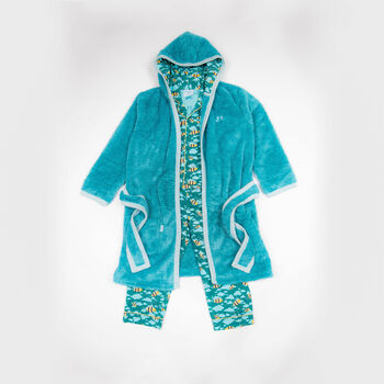 Dressing Gown And Button Up Pyjamas Luxury Gift Set, 10 of 12