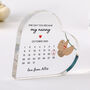 Personalised Nanny Gift – Heart Calendar Plaque, thumbnail 1 of 3