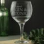 Personalised Gin And Tonic Balloon Glass, thumbnail 2 of 4