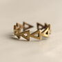 Gold Triangle Ring, thumbnail 2 of 5