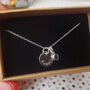 Sterling Silver Personalised Birthstone Name Disc Necklace, thumbnail 3 of 8