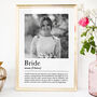 Personalised Bride Print, Gift For Bride, thumbnail 1 of 7