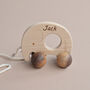 Personalised Push And Pull Elephant Wooden Toy, thumbnail 1 of 3