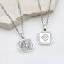 Men's Sterling Silver Reversible Virgo Zodiac Pendant, thumbnail 1 of 4