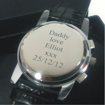 Personalised White Dial Mens Watch, 3 of 6