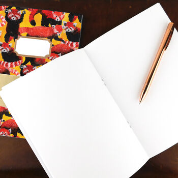 Pack Of Red Pandas A5 Lined And Plain Notebook Set, 5 of 7