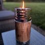 Wooden And Stainless Steel Garden Oil Lamp Three Sizes, thumbnail 8 of 8