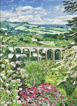 Cotehele House Blossom View, Cornwall Art Gallery Print, 2 of 4