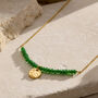 Personalised Green Semi Precious Beaded Necklace, thumbnail 2 of 8