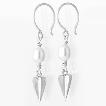 Aphrodite Pearl Hook Earrings, 2 of 2